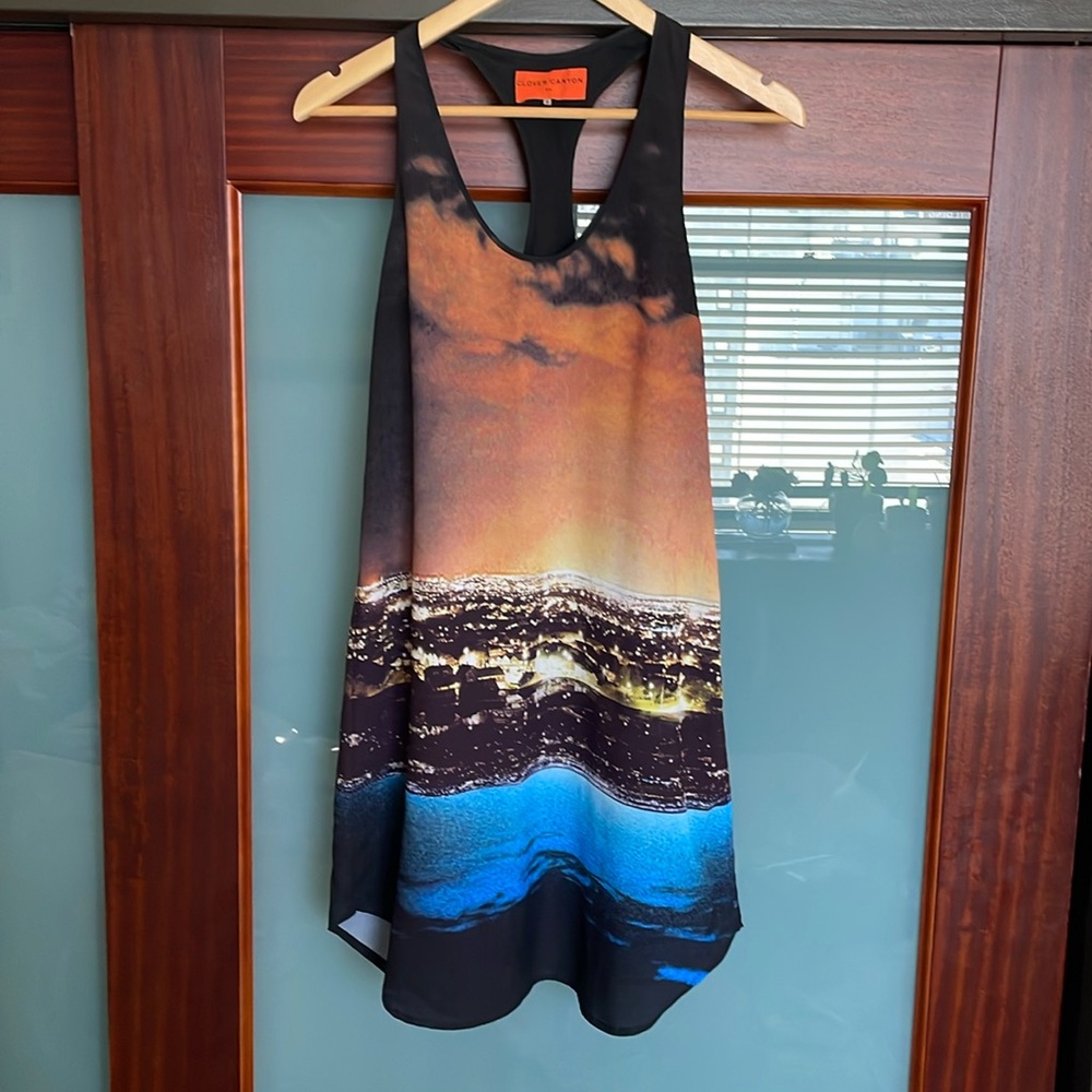 Clover Canyon city lights print dress